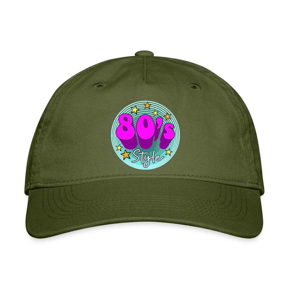 Back to the 80's - 80's Style - Organic Baseball Cap - olive green