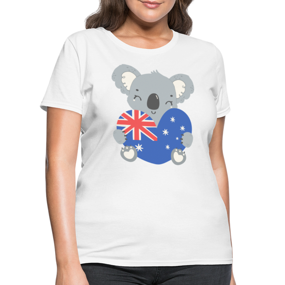 Australia Day - Koala Love Heart - white