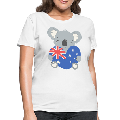 Australia Day - Koala Love Heart - white