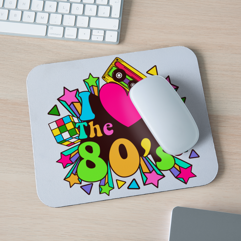 Back to the 80's - I Love the 80's - Mouse Pad - white