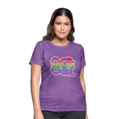 Back to the 80's - 80's Girl - T-shirt - purple heather