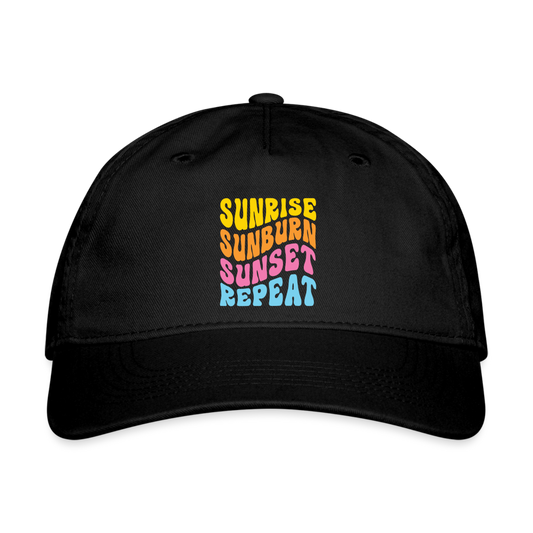 Summer Vibes - Sunrise Sunburn Repeat Baseball Cap - black