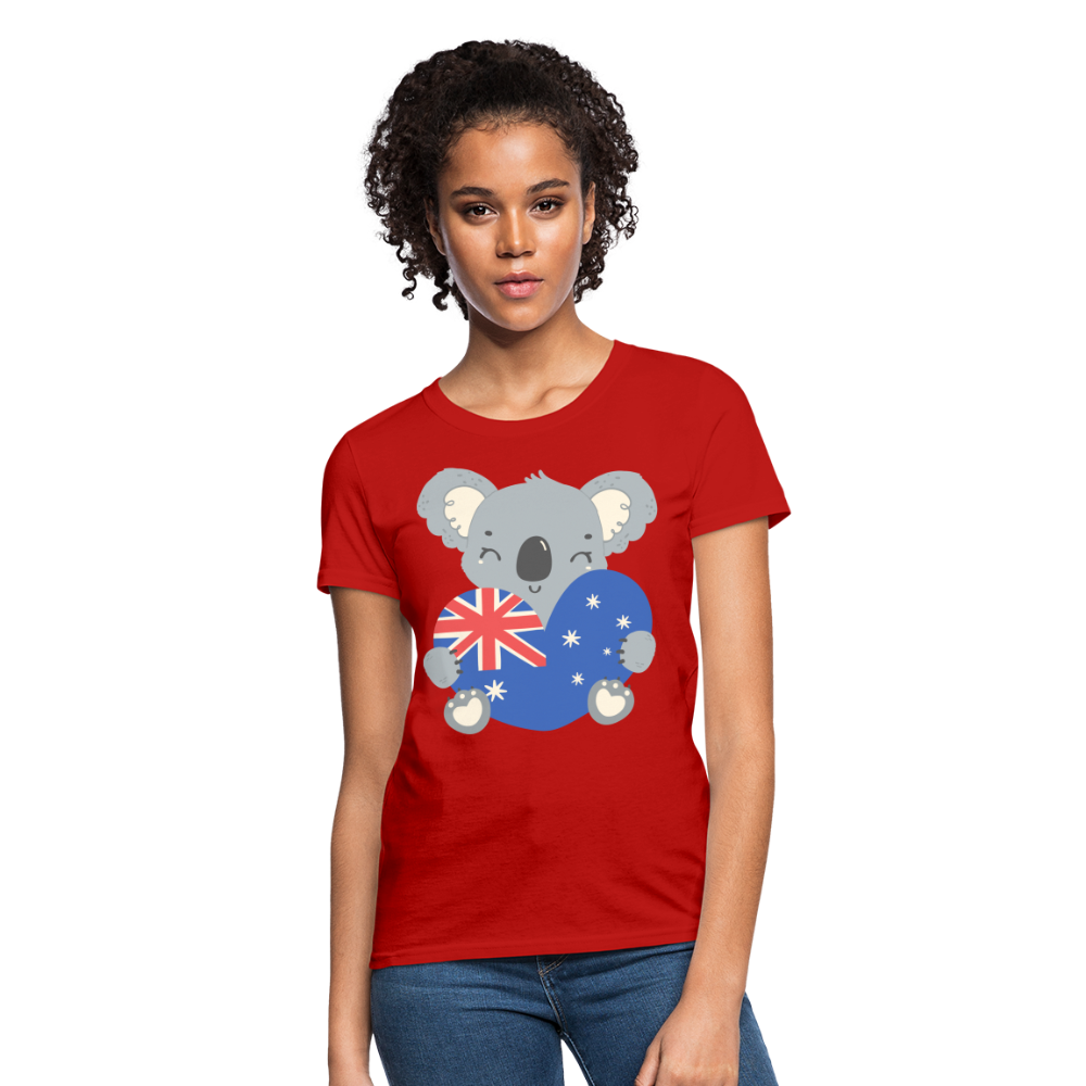 Australia Day - Koala Love Heart - red