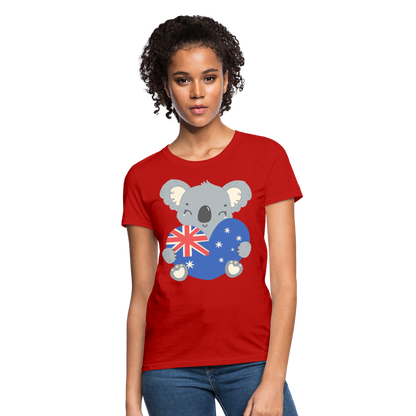 Australia Day - Koala Love Heart - red