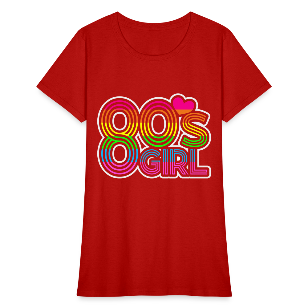 Back to the 80's - 80's Girl - T-shirt - red