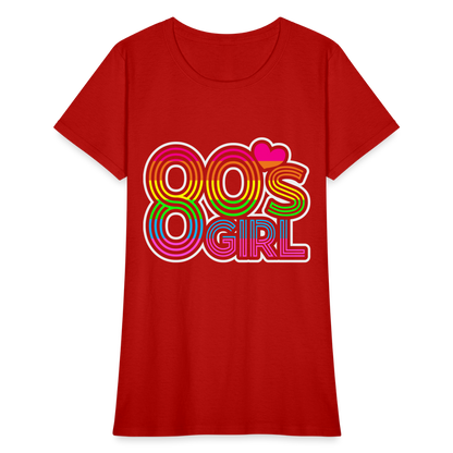 Back to the 80's - 80's Girl - T-shirt - red