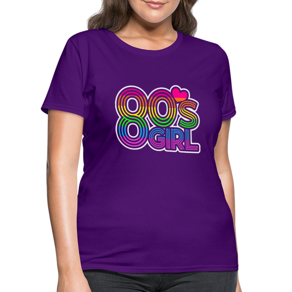 Back to the 80's - 80's Girl - T-shirt - purple