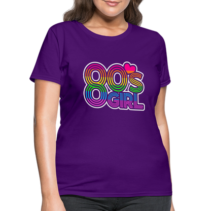 Back to the 80's - 80's Girl - T-shirt - purple