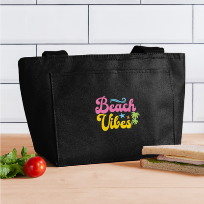 Summer Vibes - Beach Vibes Insulated Lunch Bag - black