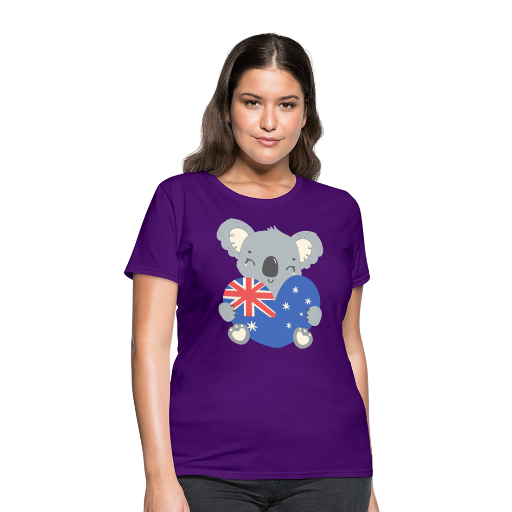 Australia Day - Koala Love Heart - purple