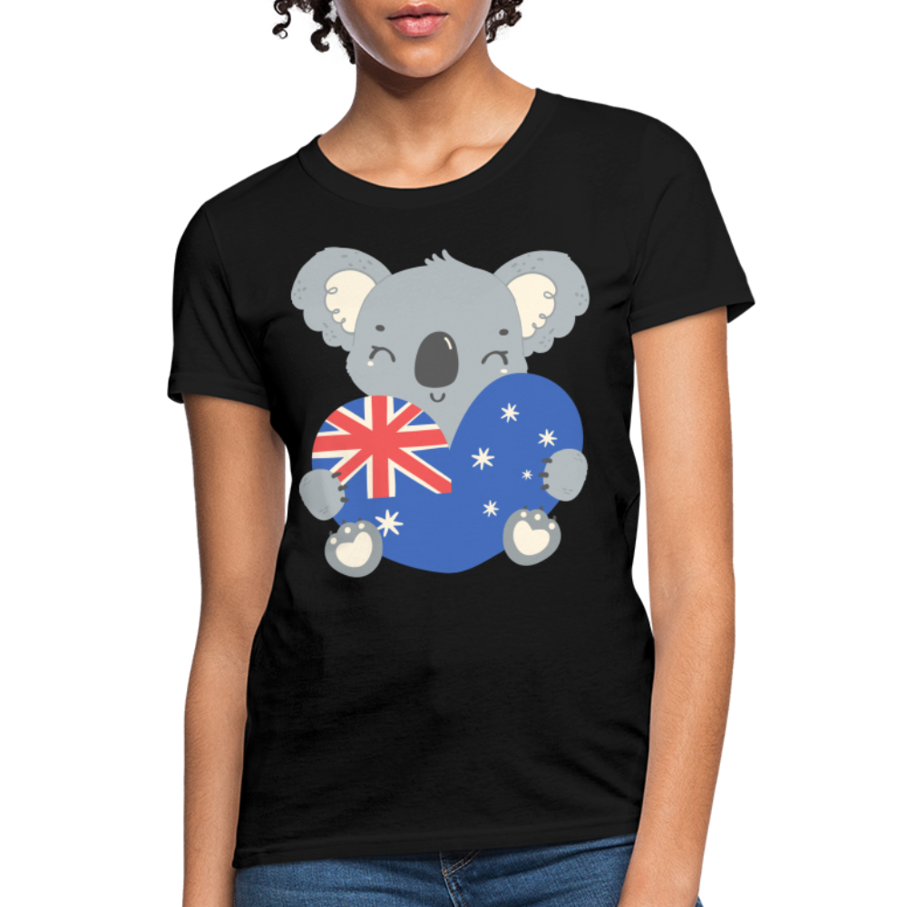 Australia Day - Koala Love Heart - black