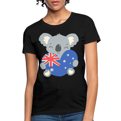 Australia Day - Koala Love Heart - black