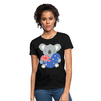 Australia Day - Koala Love Heart - black