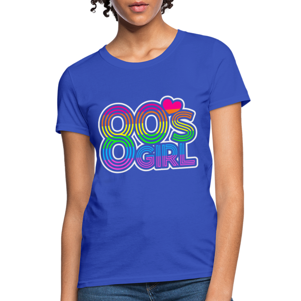 Back to the 80's - 80's Girl - T-shirt - royal blue