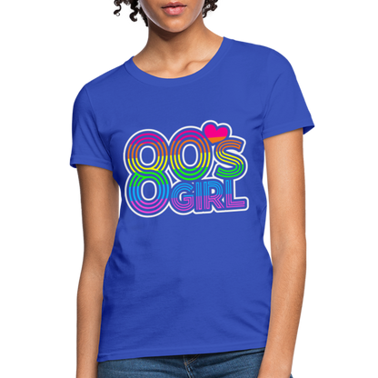 Back to the 80's - 80's Girl - T-shirt - royal blue