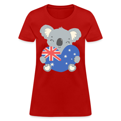 Australia Day - Koala Love Heart - red