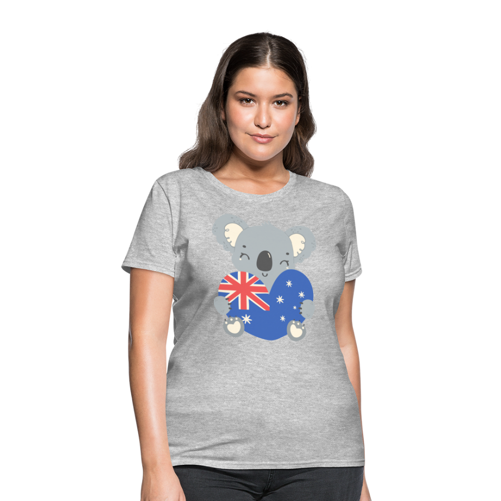 Australia Day - Koala Love Heart - heather gray