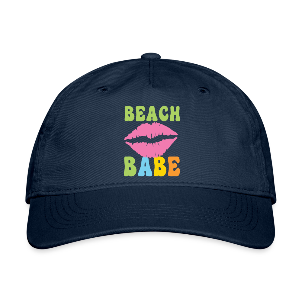 Summer Vibes - Beach Babe Organic Baseball Cap - navy