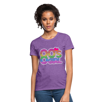 Back to the 80's - 80's Girl - T-shirt - purple heather