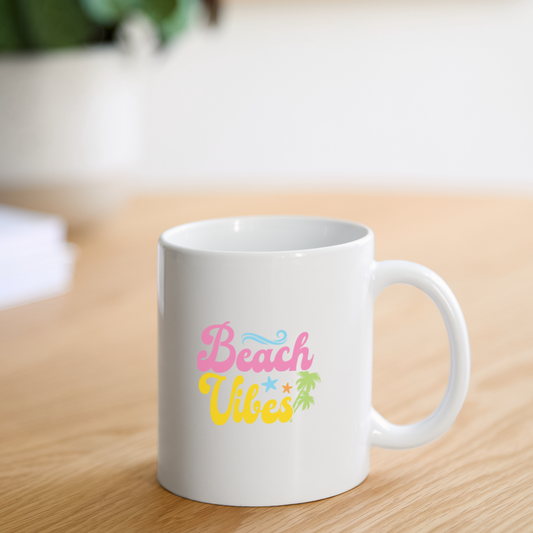 Summer Vibes - Beach Vibes Coffee Mug White - white