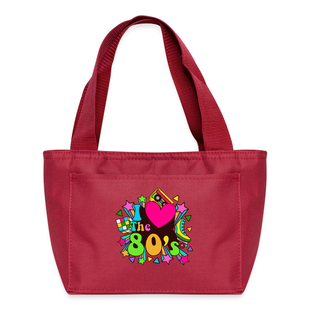 Back to the 80's - I Love the 80's - Lunch Cooler Bag - red