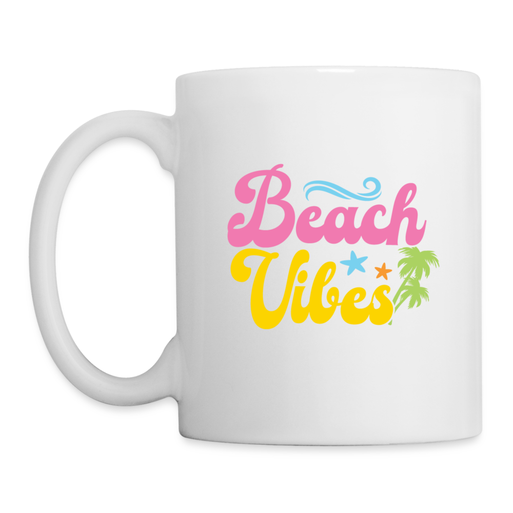 Summer Vibes - Beach Vibes Coffee Mug White - white