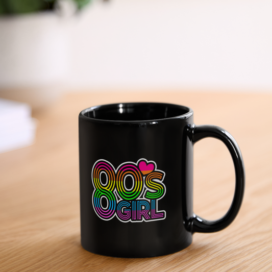 Back to the 80's - 80's Girl Coffee Mug - black