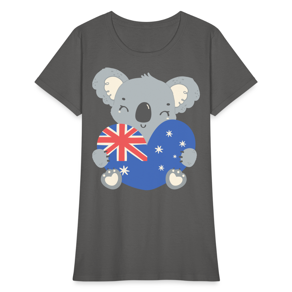 Australia Day - Koala Love Heart - charcoal