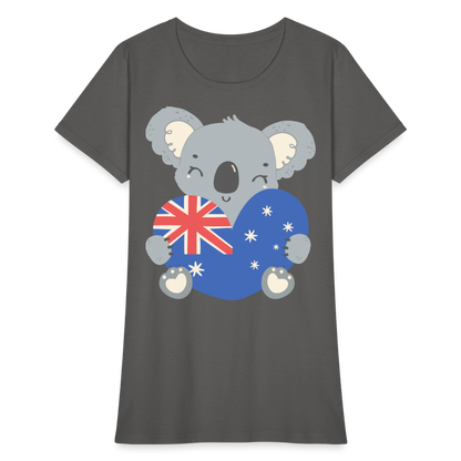 Australia Day - Koala Love Heart - charcoal