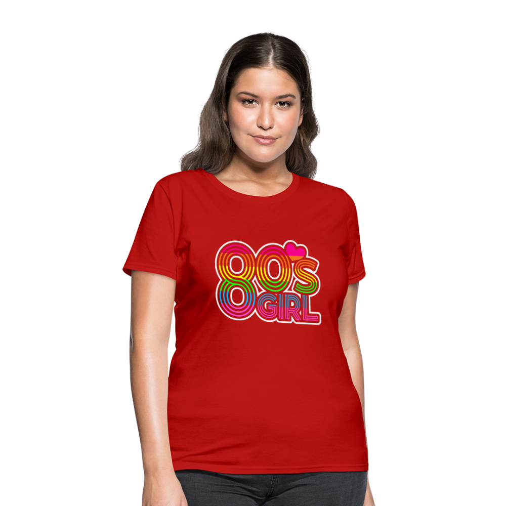 Back to the 80's - 80's Girl - T-shirt - red