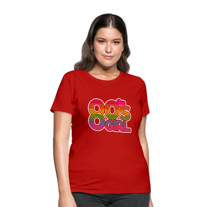 Back to the 80's - 80's Girl - T-shirt - red