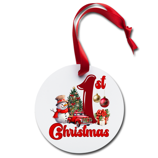 Christmas Holiday Collection - 1st Christmas Ornament - white