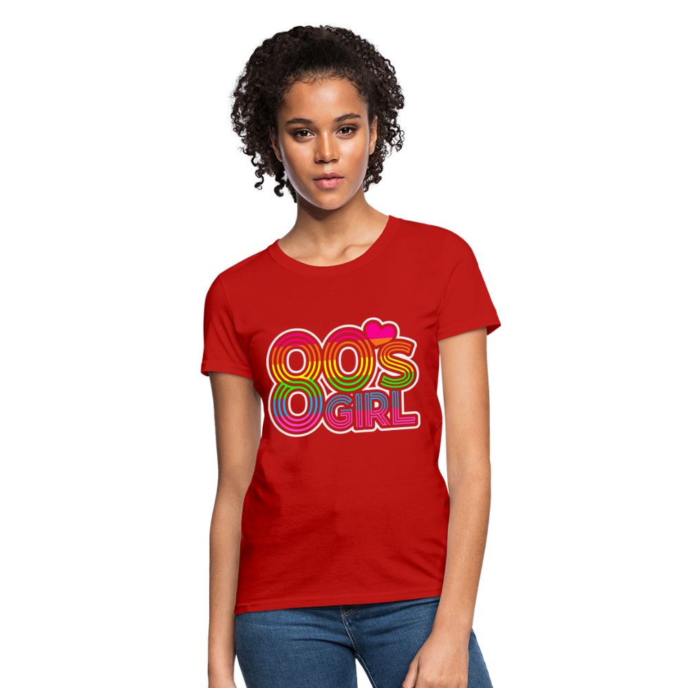 Back to the 80's - 80's Girl - T-shirt - red