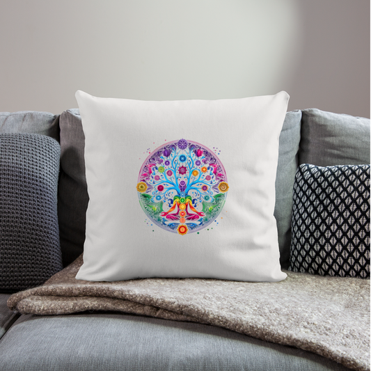 Tree of Life - Throw Pillow Cover - natural white