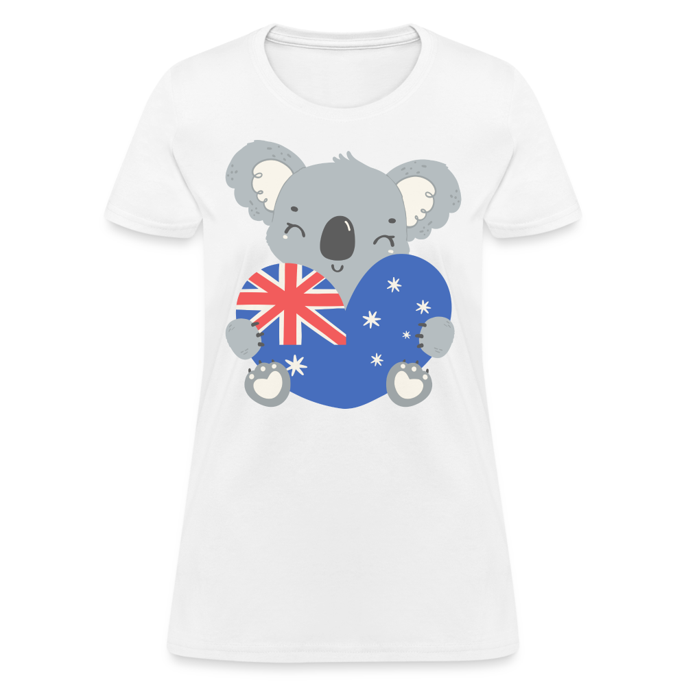 Australia Day - Koala Love Heart - white