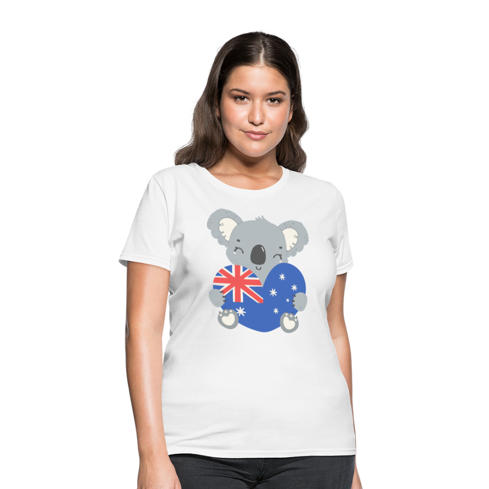 Australia Day - Koala Love Heart - white