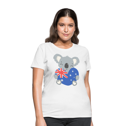 Australia Day - Koala Love Heart - white