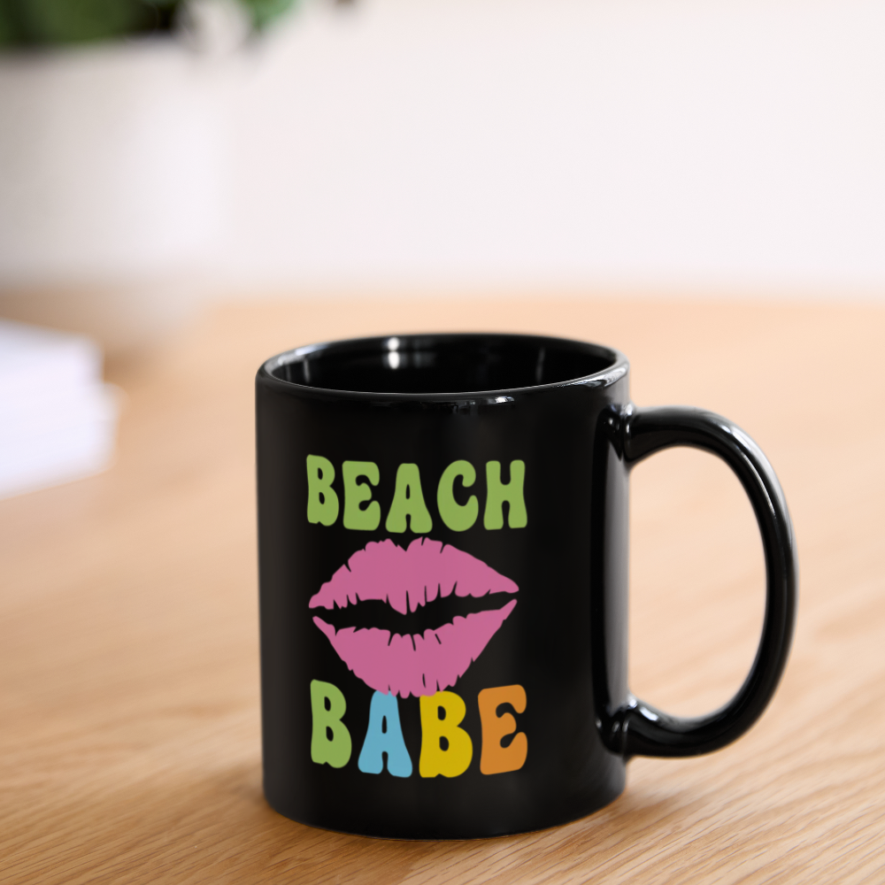 Summer Vibes - Beach Babe Coffee Mug - black