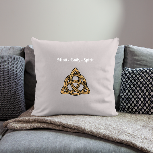 Faith Collection - Triquetra -Throw Pillow Case - light taupe