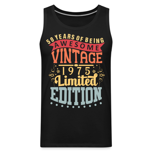 Born in 1975 50yrs of Being Awesome - Tank Top - black