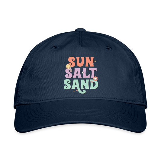 Summer Vibes -Sun Salt Sand Baseball Cap - navy