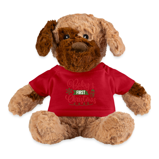 Toy Collective - Baby's First Christmas Puppy - red