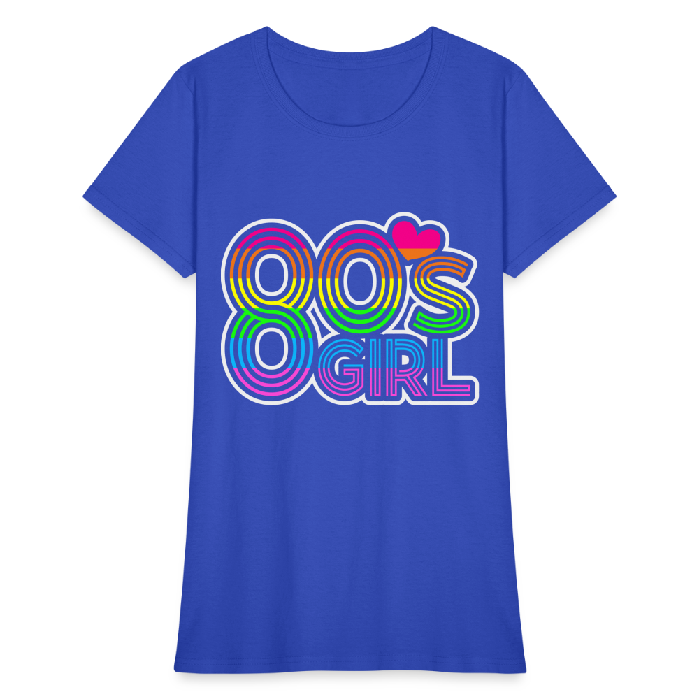 Back to the 80's - 80's Girl - T-shirt - royal blue