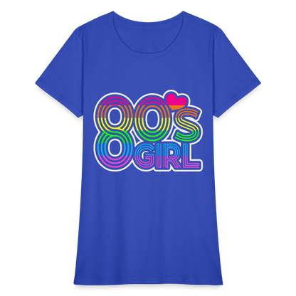 Back to the 80's - 80's Girl - T-shirt - royal blue