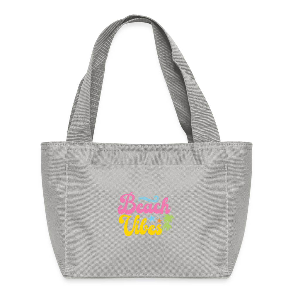 Summer Vibes - Beach Vibes Insulated Lunch Bag - light gray