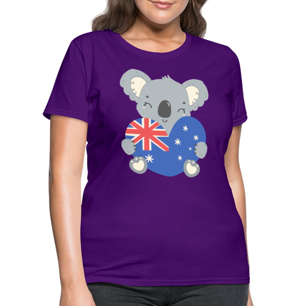 Australia Day - Koala Love Heart - purple