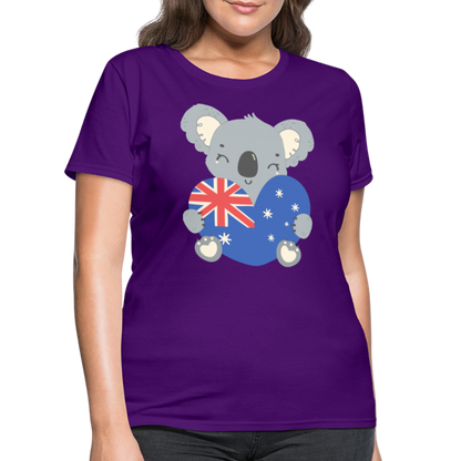 Australia Day - Koala Love Heart - purple