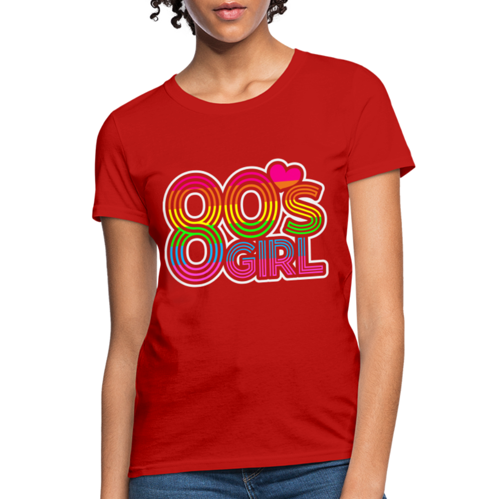 Back to the 80's - 80's Girl - T-shirt - red