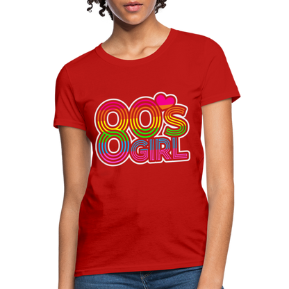 Back to the 80's - 80's Girl - T-shirt - red