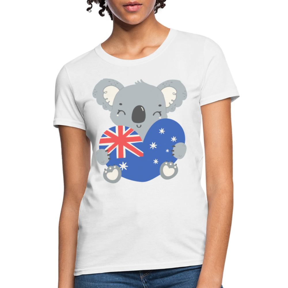 Australia Day - Koala Love Heart - white